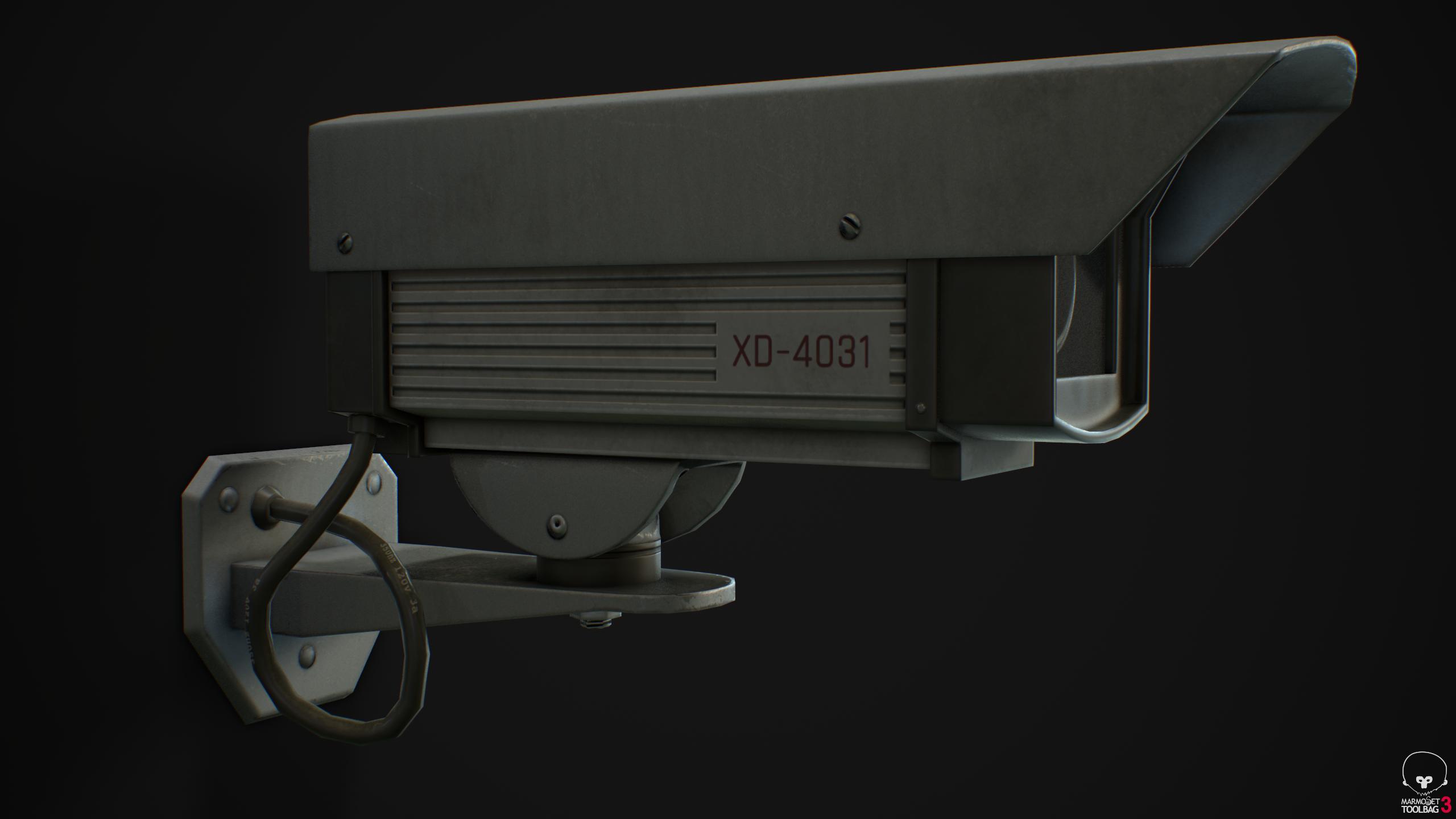 Render of a security camera